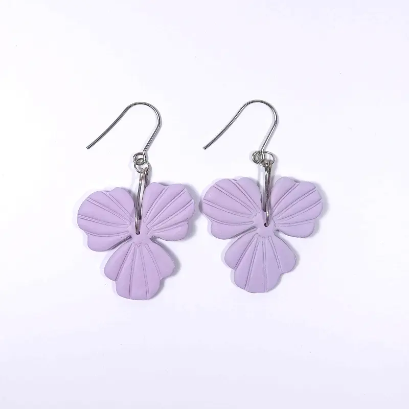 Boucles d'Oreilles Florales Lila (Vert, Aucun, Aucun)
