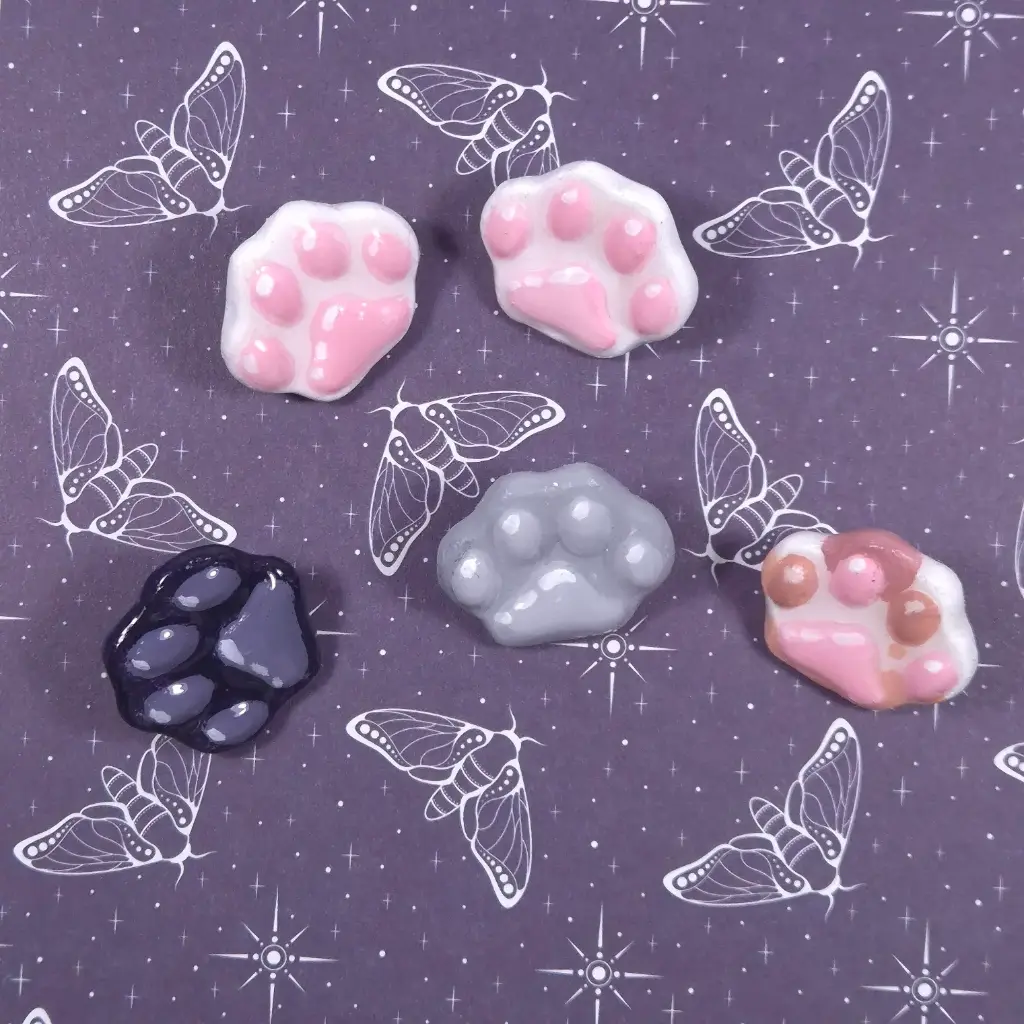 Pins Patte de Chat Couleurs Variées (Rose)