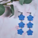 Puces d'Oreilles 3 Fleurs Imprimées en 3D