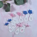 Puces d'Oreilles Vase et Fleur Modèle 2 Imprimées en 3D