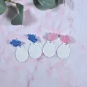 Puces d'Oreilles Vase et Fleur Modèle 3 Imprimées en 3D