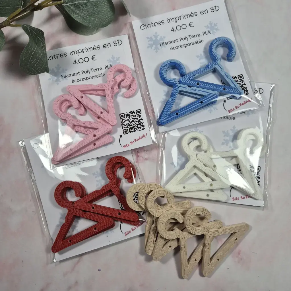 Cintres à Bijoux Pour Support, Imprimé en 3D (Rouge)