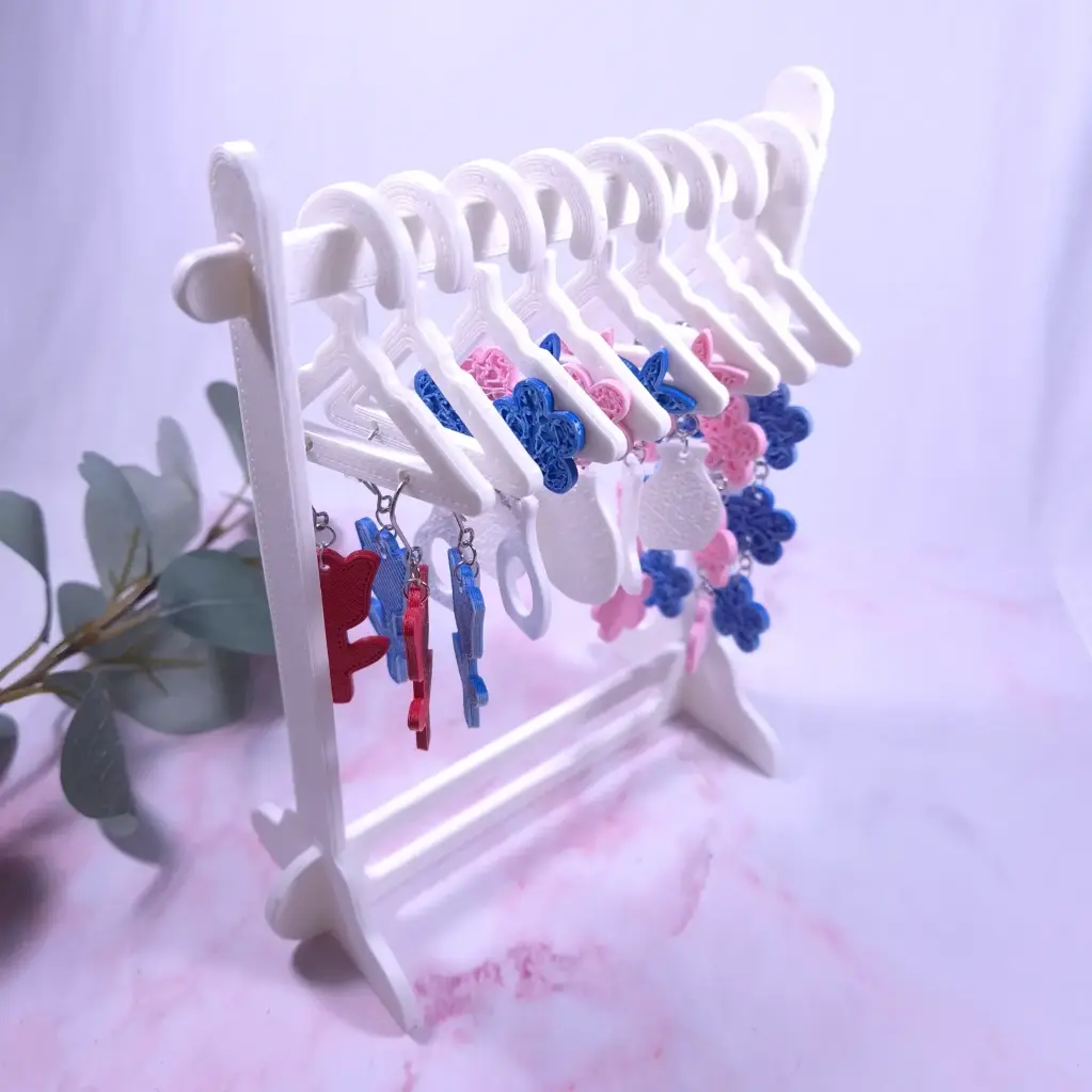 Support Pour Cintres à Boucles d'Oreilles (Rouge)