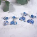Puces d'Oreilles Imprimées de Fleurs Bleues