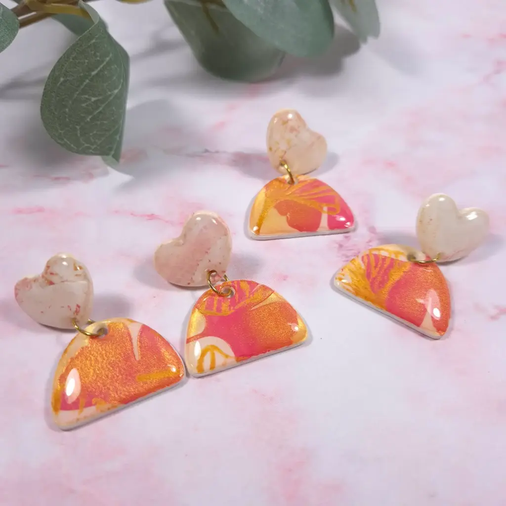 Puces d'Oreilles Feuilles de Ginkgo Chatoyantes  (1)